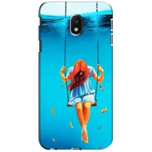Чехол Стильные девушки на Samsung Galaxy J3 2017 (J330FN европейская версия) (Девушка на качели)