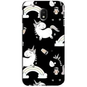 Чехол Unicorn на Samsung Galaxy J3 2017 (J330FN европейская версия) (Единорог с кофе)