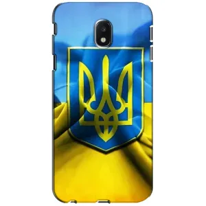 Чехол с картинкой (Патриотический ГЕРБ) на Samsung Galaxy J3 2017 (J330FN европейская версия) (Герб и Флаг Украины)