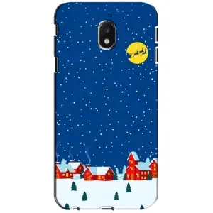 Силіконовий бампер на різдво для Samsung Galaxy J3 2017 (J330FN европейская версия) (Місто в снігу)