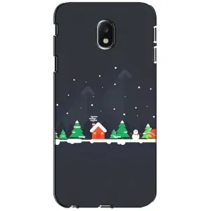 Силіконовий бампер на різдво для Samsung Galaxy J3 2017 (J330FN европейская версия) (Місто зимове)