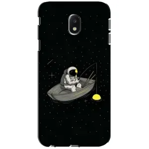 Силиконовый Чехол с принтом "Космонавты" на Samsung Galaxy J3 2017 (J330FN европейская версия) (Космонавт на рыбалке)