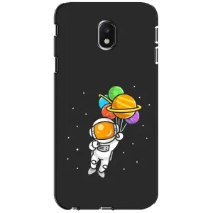 Силиконовый Чехол с принтом "Космонавты" на Samsung Galaxy J3 2017 (J330FN европейская версия) (Космонавт с шариками)