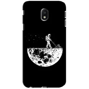 Силиконовый Чехол с принтом "Космонавты" на Samsung Galaxy J3 2017 (J330FN европейская версия) (Космонавт)