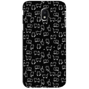 Чехол на тематику: Коты для Samsung Galaxy J3 2017 (J330FN EU) (Котики на черном)