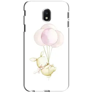 Силиконовый бампер с картинкой животных для Samsung Galaxy J3 2017 (J330FN европейская версия) (Кролик и шарики)