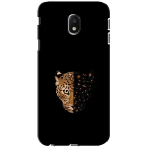 Чехол с леопардовым принтом на Samsung Galaxy J3 2017 (J330FN европейская версия) (Леопард на черном)