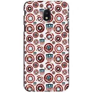 Чехол с Щитом Капитана Америки на Samsung Galaxy J3 2017 (J330FN европейская версия) (Марвел щиты)