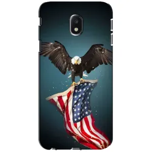 Чехол Флаг USA для Samsung Galaxy J3 2017 (J330FN европейская версия) (Орел и флаг)