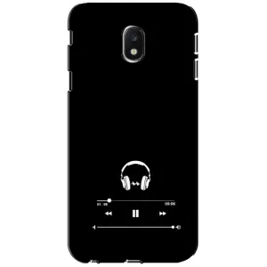 Чехол с картинками на черном фоне для Samsung Galaxy J3 2017 (J330FN европейская версия) (Плеер)