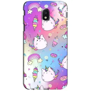 Чехол Unicorn на Samsung Galaxy J3 2017 (J330FN европейская версия) (Радуга и Единорог)