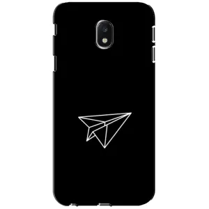 Чехол с картинками на черном фоне для Samsung Galaxy J3 2017 (J330FN европейская версия) (Самолетик)