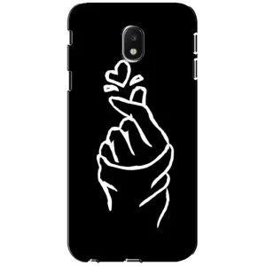 Чохол (Знак сердечка) для Samsung Galaxy J3 2017 (J330FN европейская версия) (Сердечко на чорному)