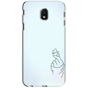 Чохол (Знак сердечка) для Samsung Galaxy J3 2017 (J330FN европейская версия) (Сердечко на блакитному)