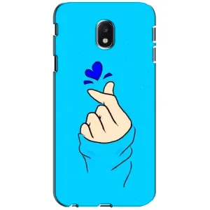 Чохол (Знак сердечка) для Samsung Galaxy J3 2017 (J330FN европейская версия) (Сердечко на синоьому)