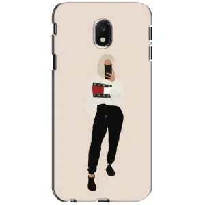 Силиконовый Чехол на Samsung Galaxy J3 2017 (J330FN европейская версия) с картинкой Стильных Девушек (Стильная)