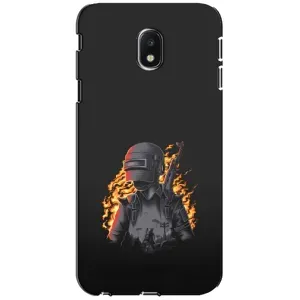 Чохол з картинкою "Герой Pubg" на Samsung Galaxy J3 2017 (J330FN европейская версия) (В полум'ї)