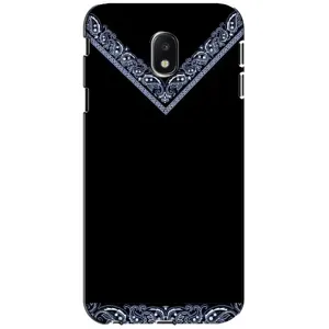 Силиконовый Чехол на Samsung Galaxy J3 2017 (J330FN европейская версия) (Воротник вышиванки)