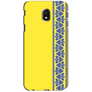 Силиконовый Чехол на Samsung Galaxy J3 2017 (J330FN европейская версия) (Вышиванка на желтом)
