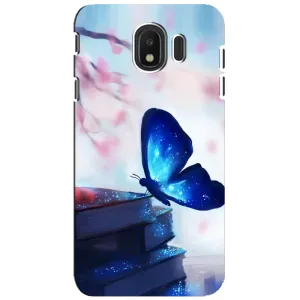 Силіконовий бампер з картинкою звірів для Samsung Galaxy J4 2018, SM-J400F (Метелик синій)