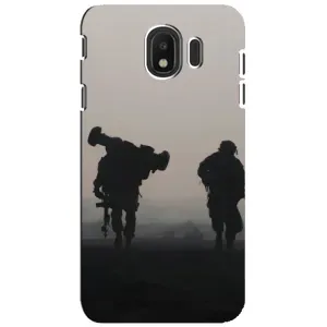 Чехлы на военную тематику для Samsung Galaxy J4 2018, SM-J400F (Бой солдат)