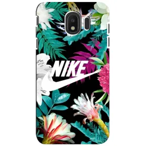 Силіконовый Чохол на Samsung Galaxy J4 2018, SM-J400F з картинкою НАЙК (Квітковий Nike)