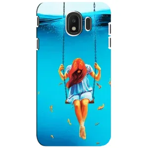 Чохол Стильні дівчата на Samsung Galaxy J4 2018, SM-J400F (Дівчина на гойдалці)