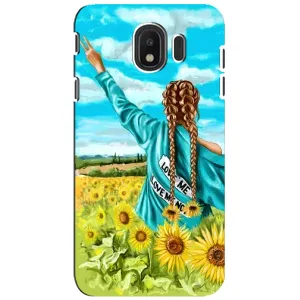 Чохол Стильні дівчата на Samsung Galaxy J4 2018, SM-J400F (Дівчина на полі)