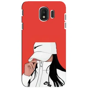 Силіконовый Чохол на Samsung Galaxy J4 2018, SM-J400F з картинкой Модных девушек (Дівчина Nike)