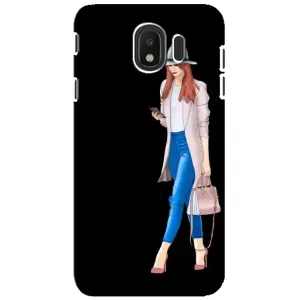 Чохол з картинкою Модні Дівчата Samsung Galaxy J4 2018, SM-J400F (Дівчина з телефоном)