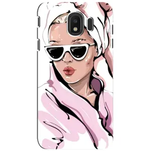 Чохол з картинкою Модні Дівчата Samsung Galaxy J4 2018, SM-J400F (Дівчина в халаті)