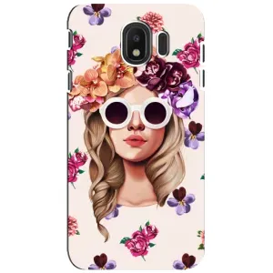 Чохол з картинкою Модні Дівчата Samsung Galaxy J4 2018, SM-J400F (Дівчина в окулярах)