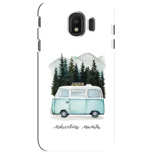 Силиконовый бампер с картинкой машины на Samsung Galaxy J4 2018, SM-J400F (Домик на колесах)