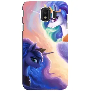 Чехол Unicorn на Samsung Galaxy J4 2018, SM-J400F (Единорожки на тучках)