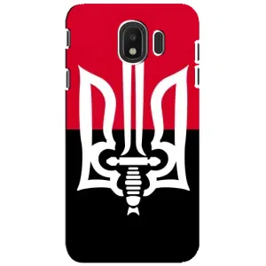 Чехлы УПА (Красно-Чёрный) на Samsung Galaxy J4 2018, SM-J400F (Герб Украины)