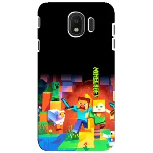 Чехлы для Samsung Galaxy J4 2018, SM-J400F (Персонажи Майн Крафт) (Герой Майнкрафт)
