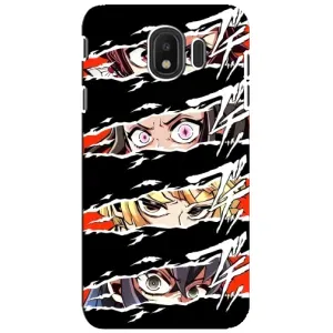 Силиконовые чехлы с глазами Anime для Самсунг J4 (2018) (Глаза на чорном)
