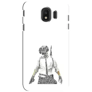 Силиконовый чехол с картинкой "Герой Pubg" на Samsung Galaxy J4 2018, SM-J400F (Из букв)