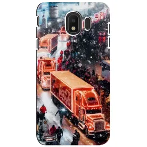 Чехлы на Новый Год Samsung Galaxy J4 2018, SM-J400F (Кока Кола)