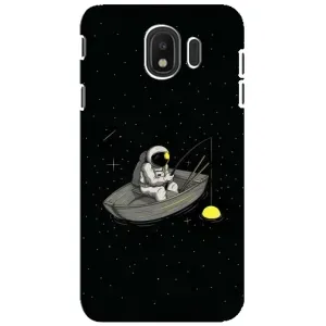 Силиконовый Чехол с принтом "Космонавты" на Samsung Galaxy J4 2018, SM-J400F (Космонавт на рыбалке)