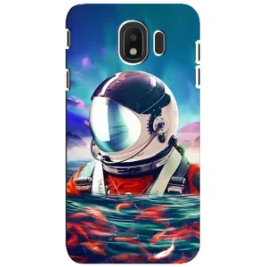 Силиконовый Чехол с принтом "Космонавты" на Samsung Galaxy J4 2018, SM-J400F (Космонавт в воде)