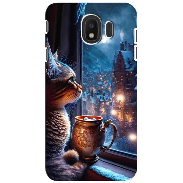 Чехол с рисунком «Кот новогодний» для Samsung Galaxy J4 2018 (SM-J400F) Чехол с рисунком «Кот новогодний» для Samsung Galaxy J4 2018 (SM-J400F)