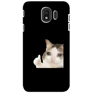 Бампер с принтом Мемы для Samsung Galaxy J4 2018, SM-J400F (Кот в слезах)