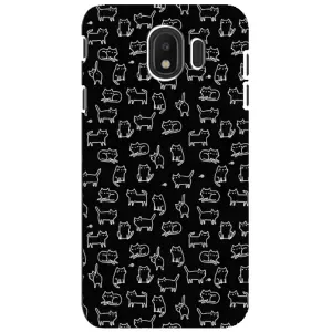 Чохол на тематику: Коти для Samsung Galaxy J4 2018 (SM-J400F) (Котики на чорному)