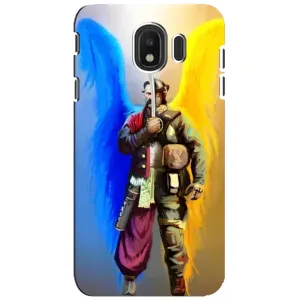 Чехол с картинкой (Патриотический КОЗАК) на Samsung Galaxy J4 2018, SM-J400F (Козак с крыльями)