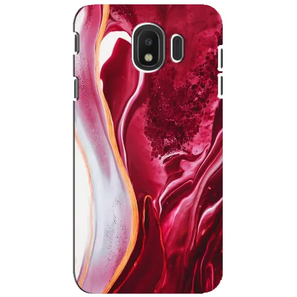 Чехол с рисунком «Красный мрамор» для Samsung Galaxy J4 2018 (SM-J400F) Чехол с рисунком «Красный мрамор» для Samsung Galaxy J4 2018 (SM-J400F)