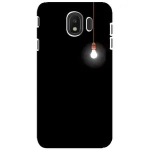 Чехол с картинками на черном фоне для Samsung Galaxy J4 2018, SM-J400F (Лампочка)