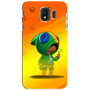 Чехол Бравл Старс для Samsung Galaxy J4 2018, SM-J400F (LEON в кофте)