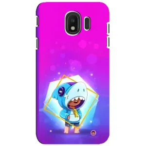 Чехол Бравл Старс для Samsung Galaxy J4 2018, SM-J400F (Леон в костюме Акулы)