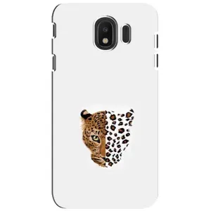 Чохол з леопардовим принтом на Samsung Galaxy J4 2018, SM-J400F (Леопард на білому)